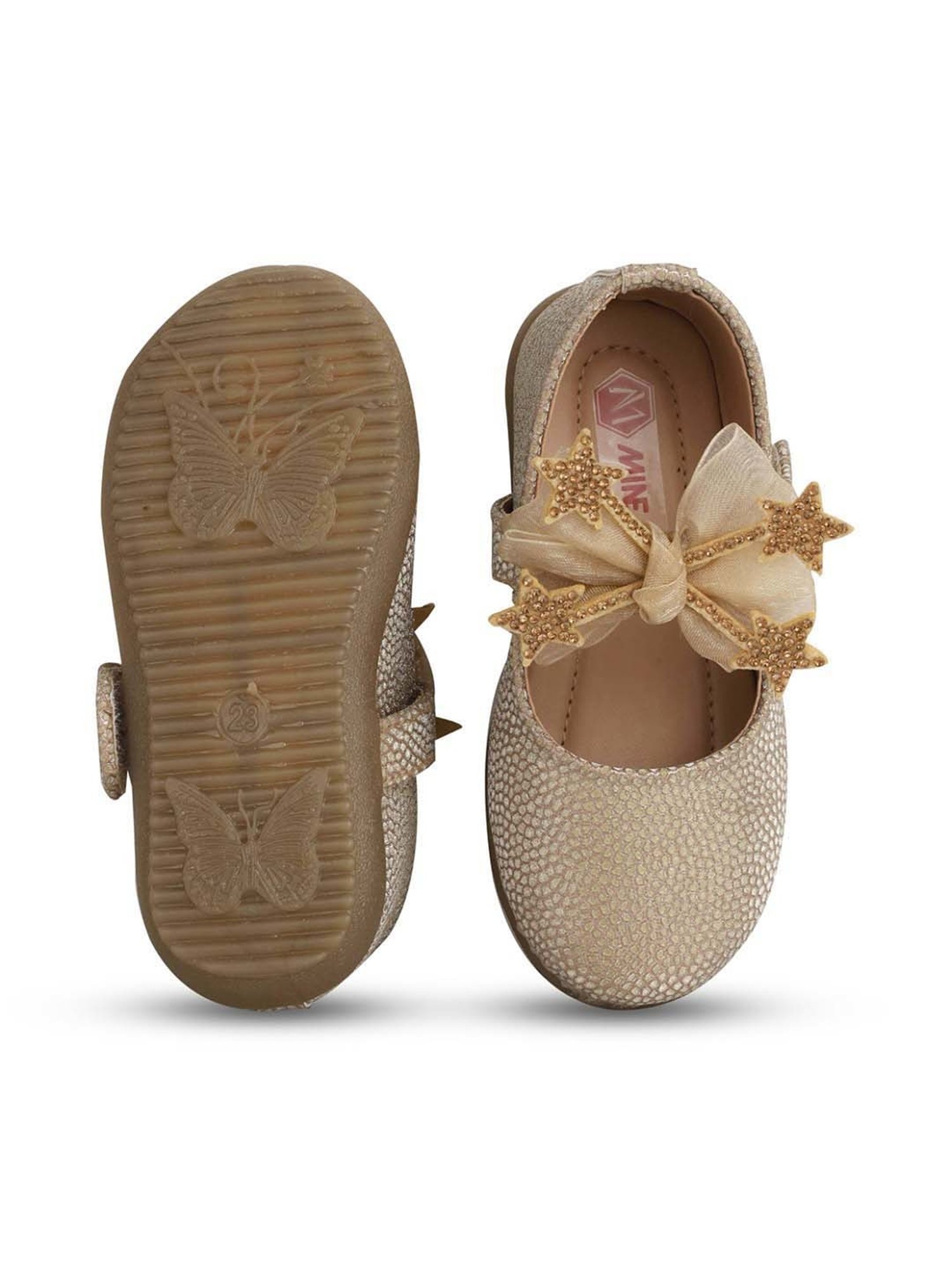 Minesole Kids Golden Mary Jane Shoes