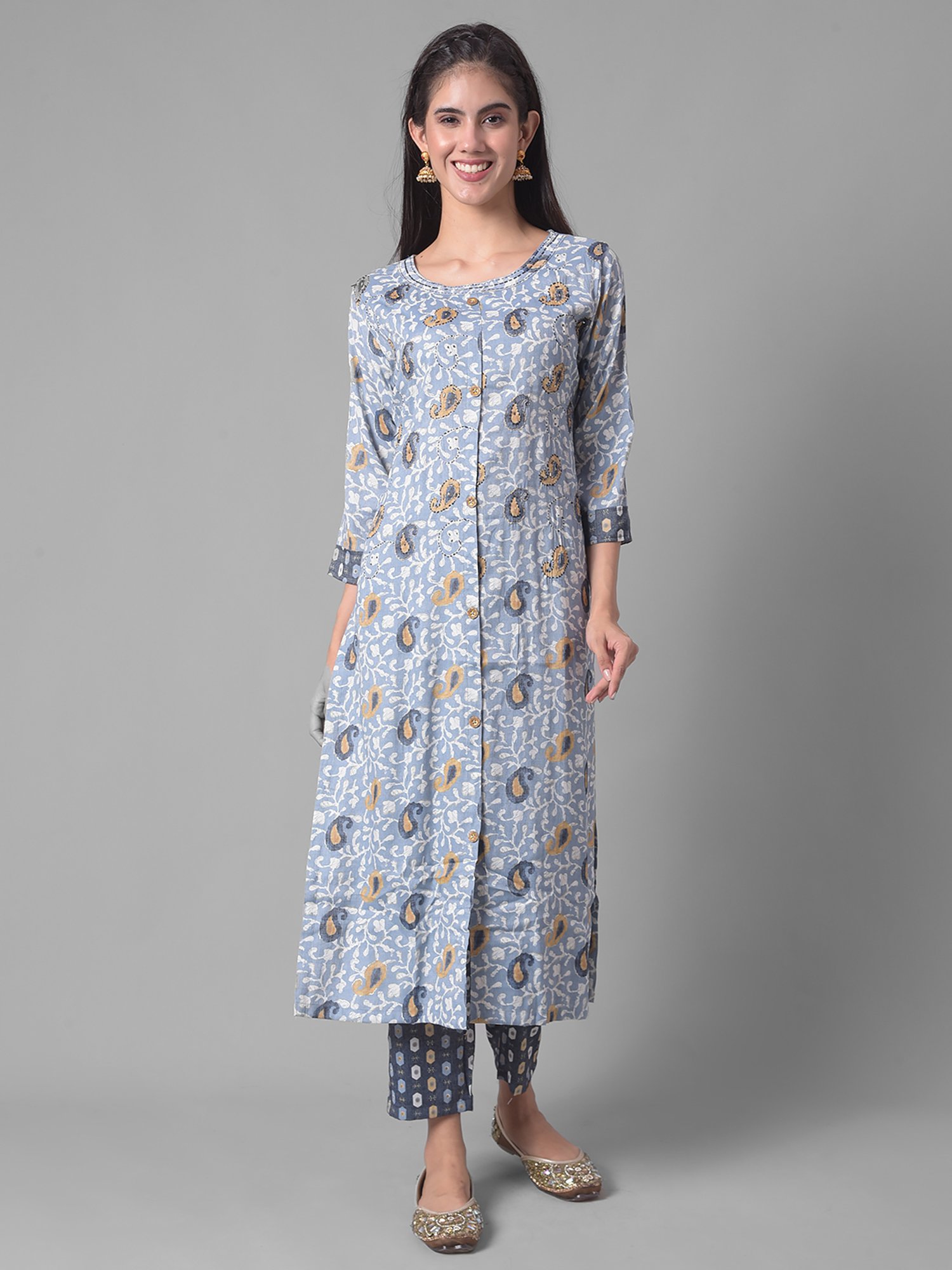 Dollar Missy Blue Embellished Kurta With Pants