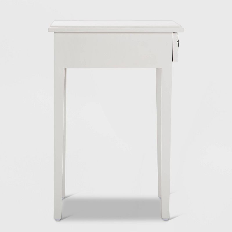 Jules End Table Nightstand with Drawer Light Gray - Adore Decor