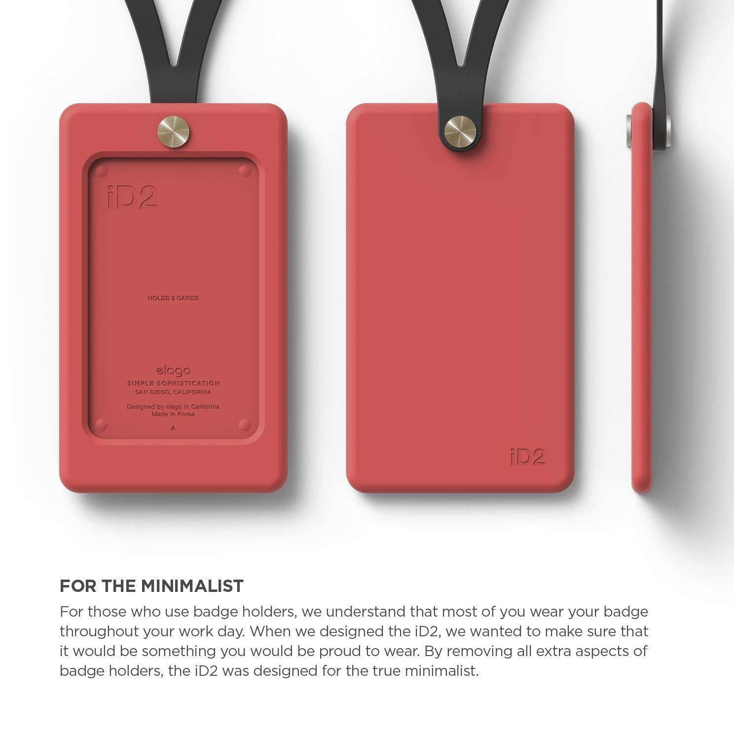 elago ID2 Silicon ID Card Holder (Able to Hold 2 Cards) (Italian Rose)