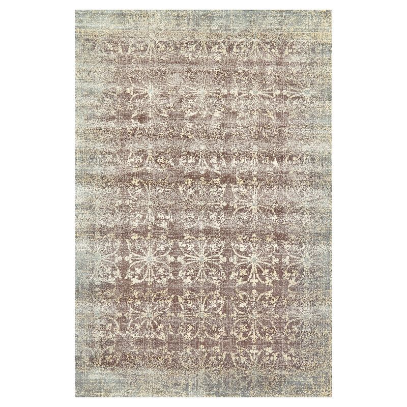 7'4"X10'3" Geometric Woven Area Rug Smoke - Weave & Wander