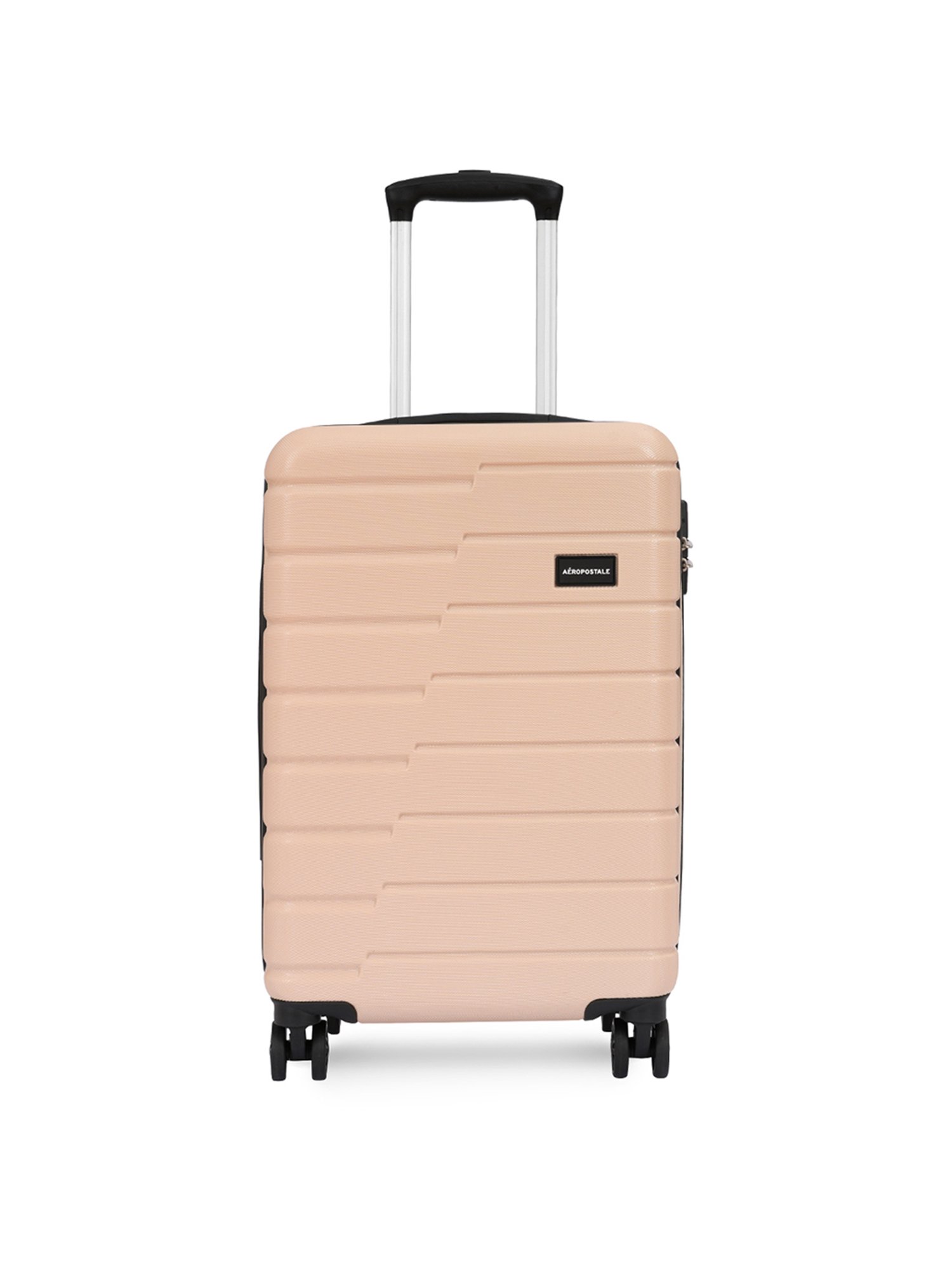 Aeropostale Stout Beige Textured Hard Cabin Trolley Bag - 24 cm