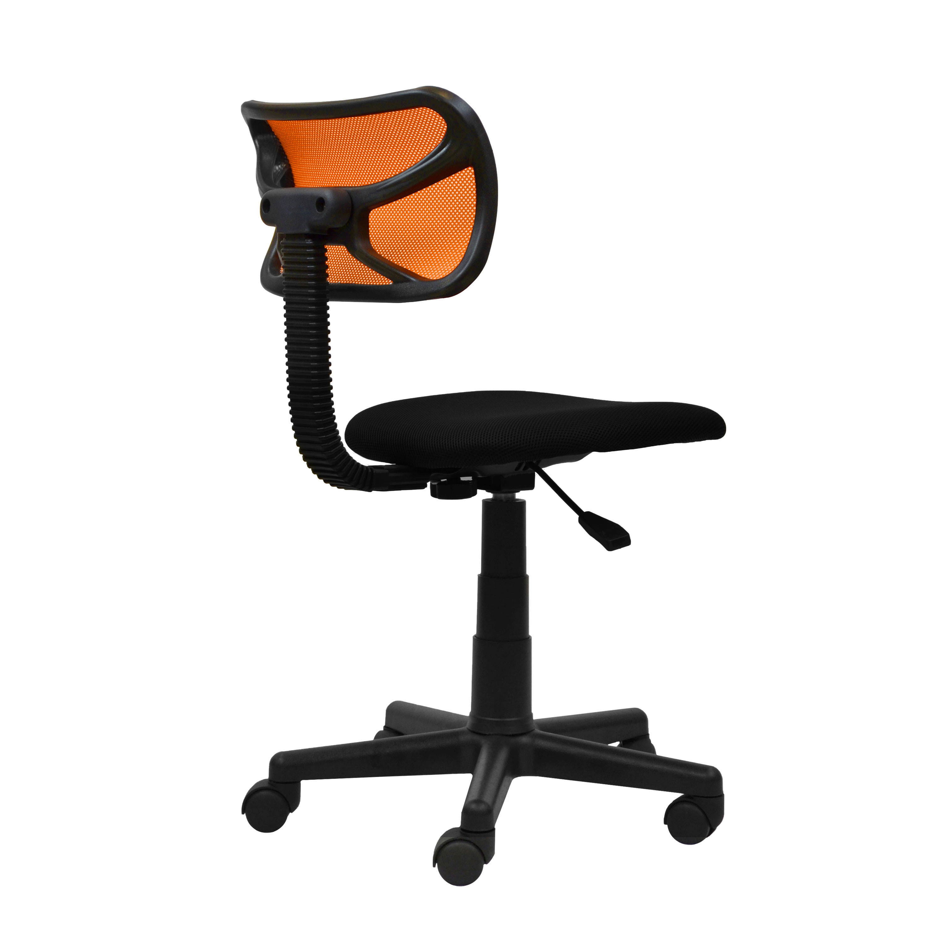 Techni Mobili Student Chair, Mesh Office Task Chair with Hight Adjustment, Technical Executive Task Chair with Non Marking Caster Wheels, Orange
