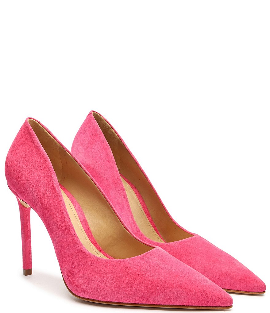 Schutz Lou Suede Pointed Toe Pumps