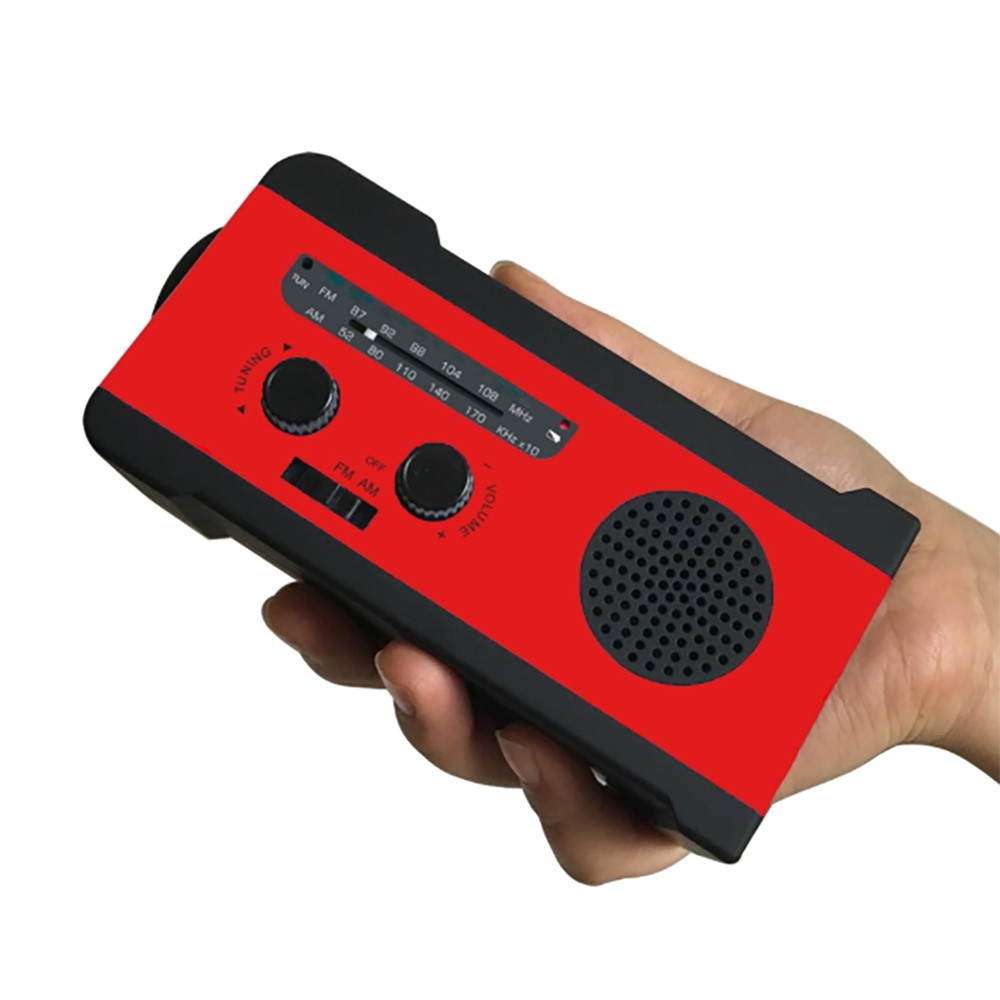 Solar Radio Hand Crank AM/FM(76-108MHz)Radio Emergency Radio with LED Flashlight and 2000MAh Phone Charger