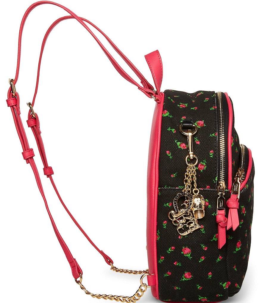 Betsey Johnson Removable Keychain Zip Closure Backpack