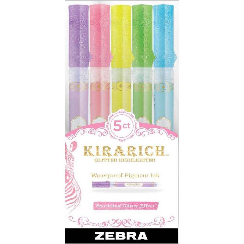 5ct Highlighters Kiriachi Standard Colors- Zebra