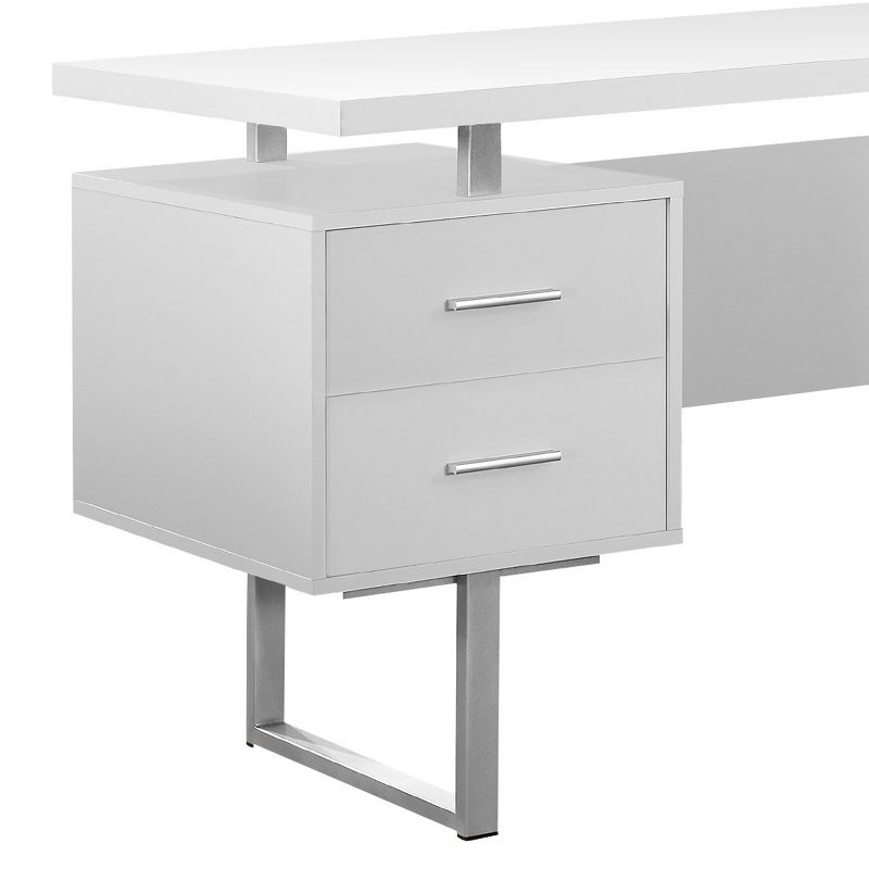 Monarch 60 Inch Office Computer Desk w/ Filing Drawer & 3 Drawer Filing Cabinet