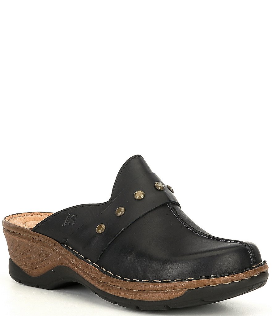 Josef Seibel Cat 53 Studded Leather Clogs