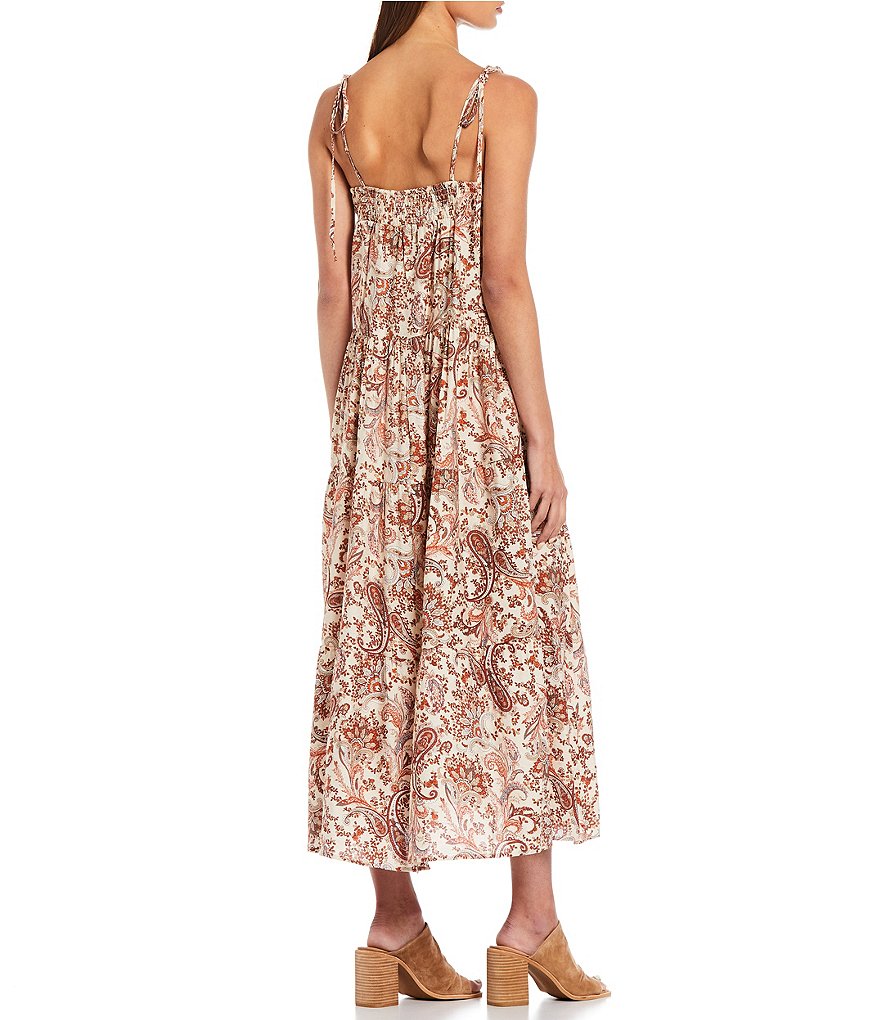 Blu Pepper Printed Tiered Maxi Dress