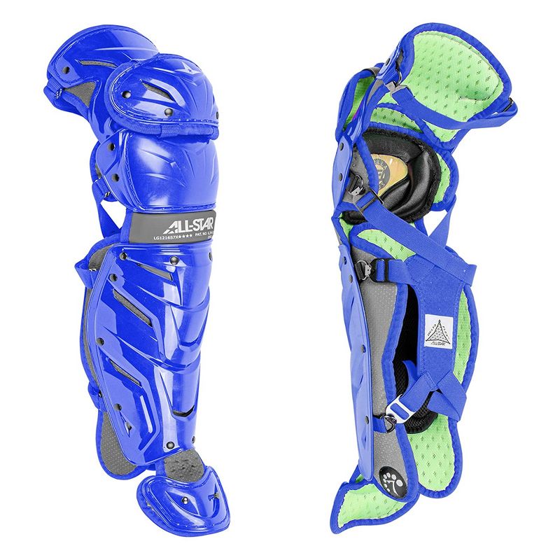 All-Star Sports S7 Axis Ages 9 to 12 Protective Baseball Catchers Gear Set with Mask Helmet, Chest Protector, and Leg Guards, Royal