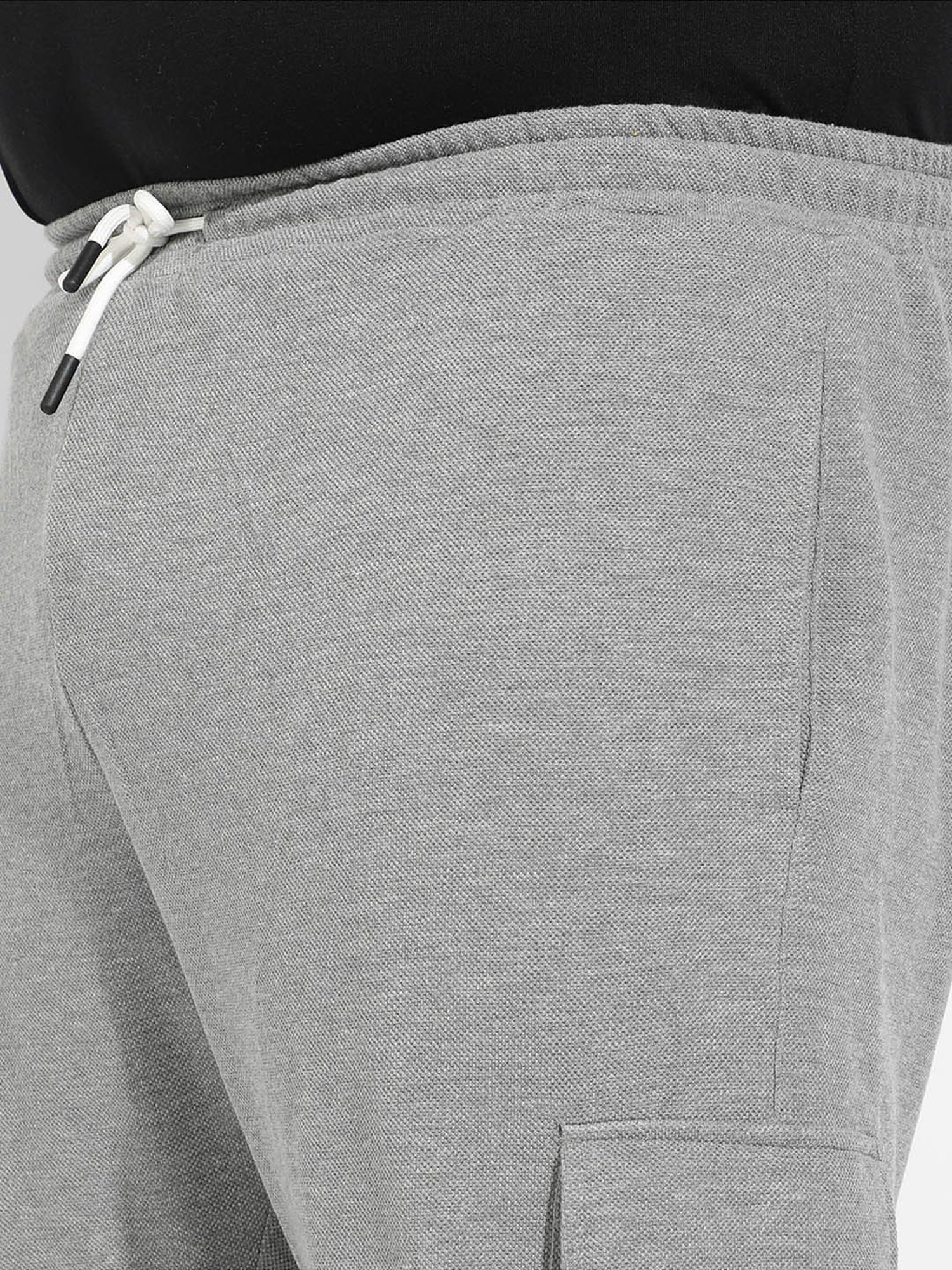 Instafab Plus Grey Regular fit Plus Size Trackpants