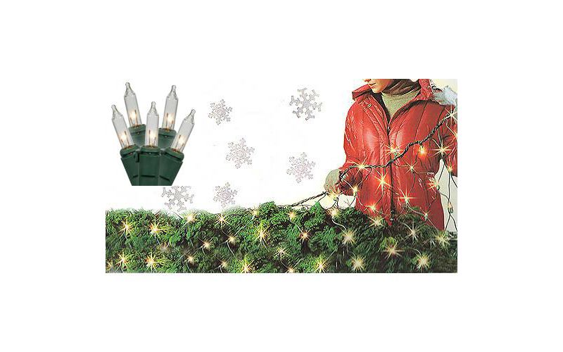 Brite Star 150ct Mini Twinkling Net Style Christmas Lights Clear - 24' Green Wire