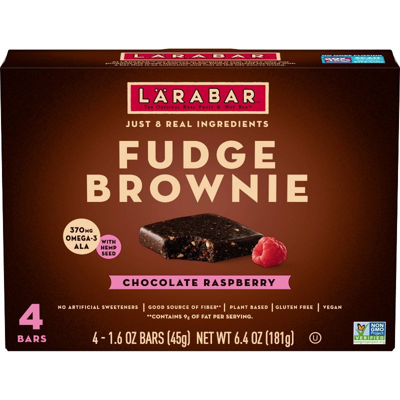 Larabar Raspberry Brownie Snack Bar - 4ct/6.4oz