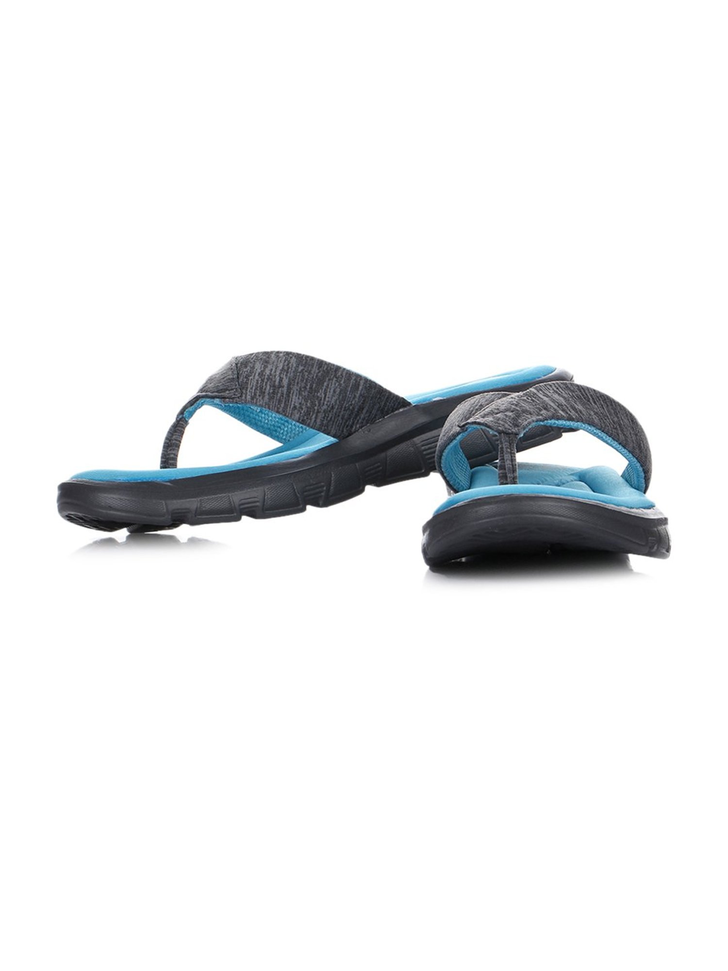 Aha by Liberty Women's Dark Grey & Sky Blue Flip Flops