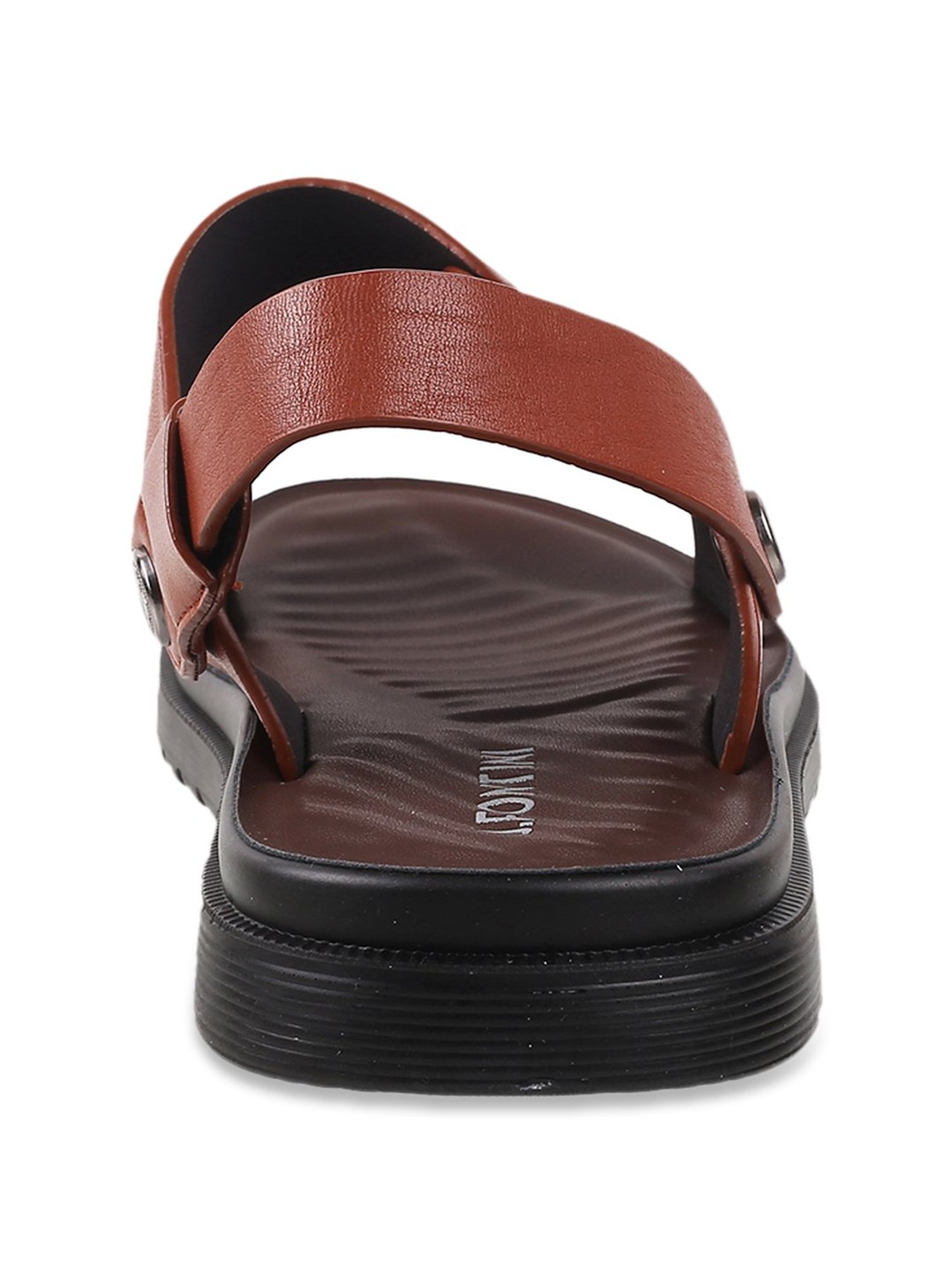 J. Fontini by Mochi Men's Brown Back Strap Sandals