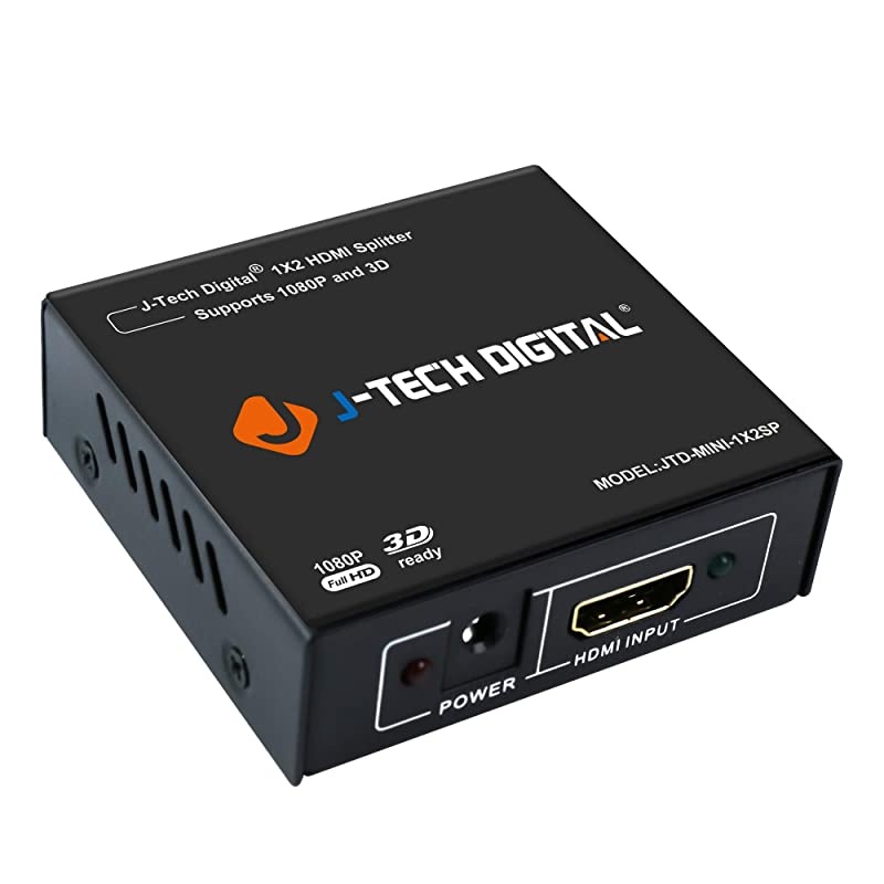 JTD-MINI-1x2SP 2 Port Powered Hdmi Super Mini Splitter for Full Hd with 3D Capability, 1X2 1080P@60HZ