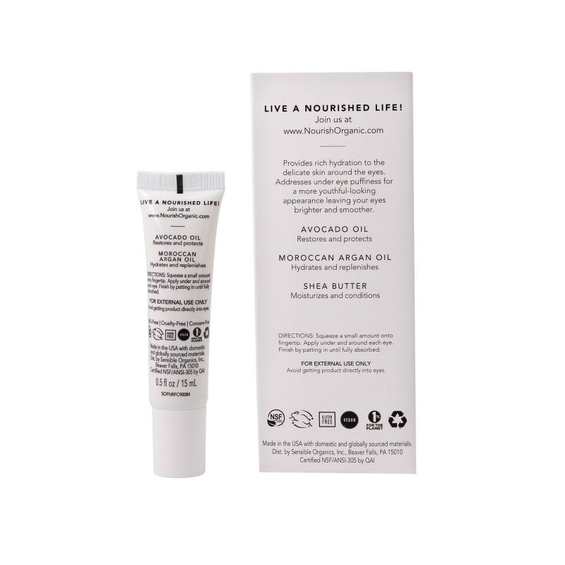 Nourish Organic Renewing & Hydrating Eye Cream - Avocado & Argan - 0.5 fl oz