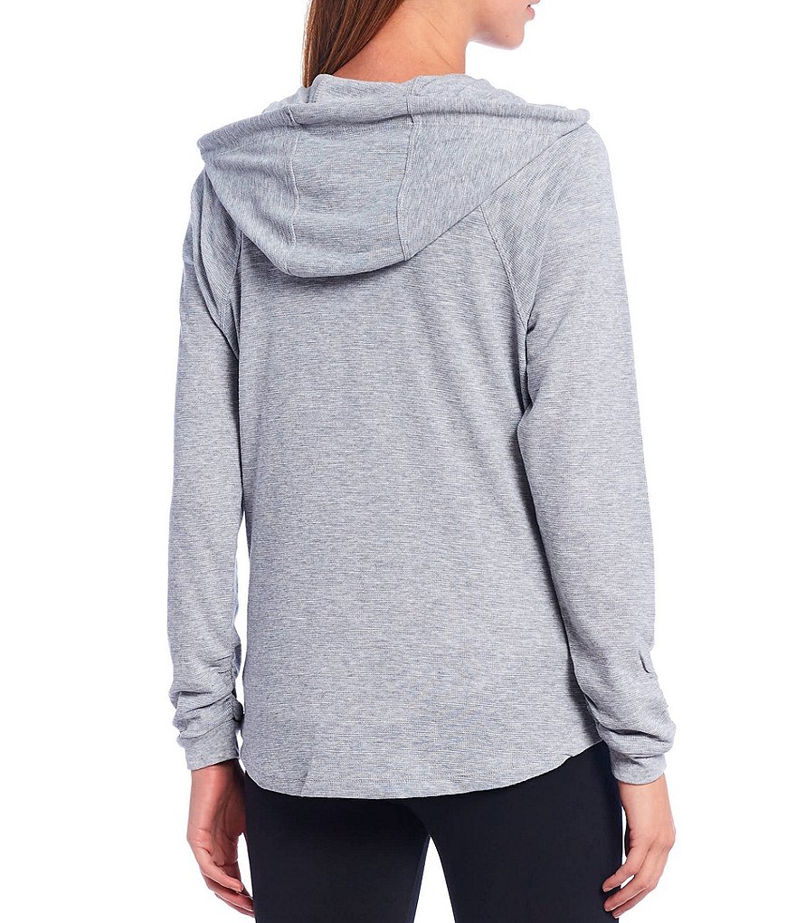 Splendid Knit Zip Up Drawstring Hoodie