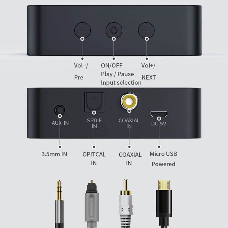 5.0 Bluetooth Adapter Support APTX/APTXLL 3.5mm Aux Jack SPDIF with LCD Sn Display Wireless Music o Transmitter