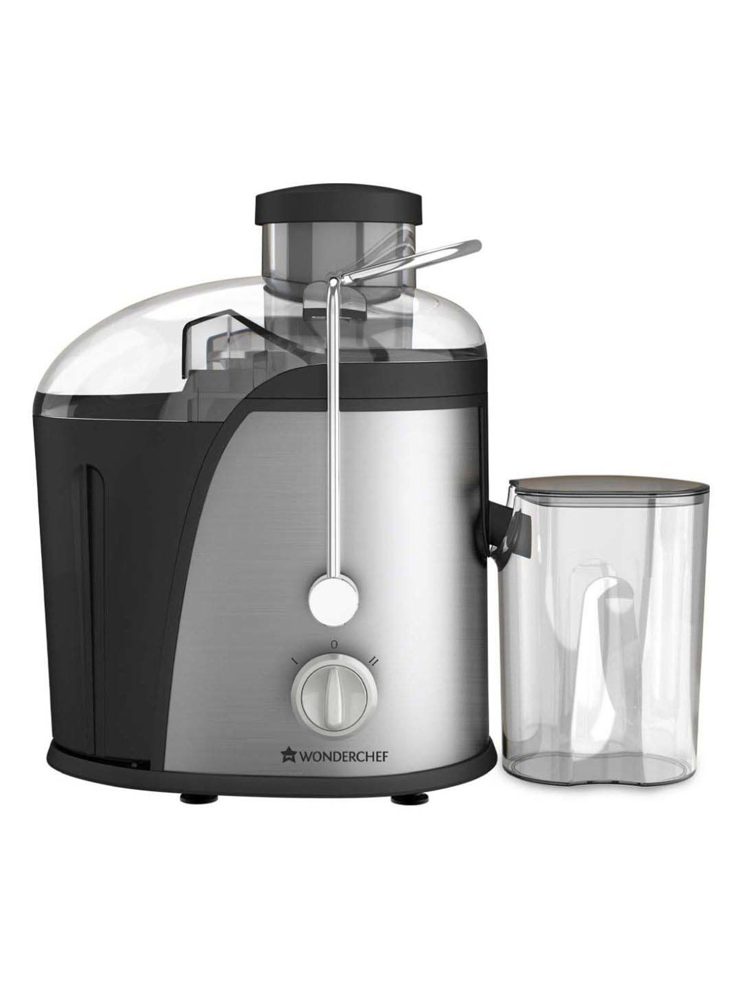 Wonderchef Monarch Centrifugal Electric Juicer with Juicer Mesh (400W, Black & Silver)