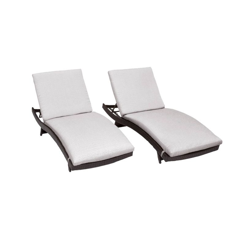 Bali 2pk Chaise Lounges with Cushions - Ash - TK Classics