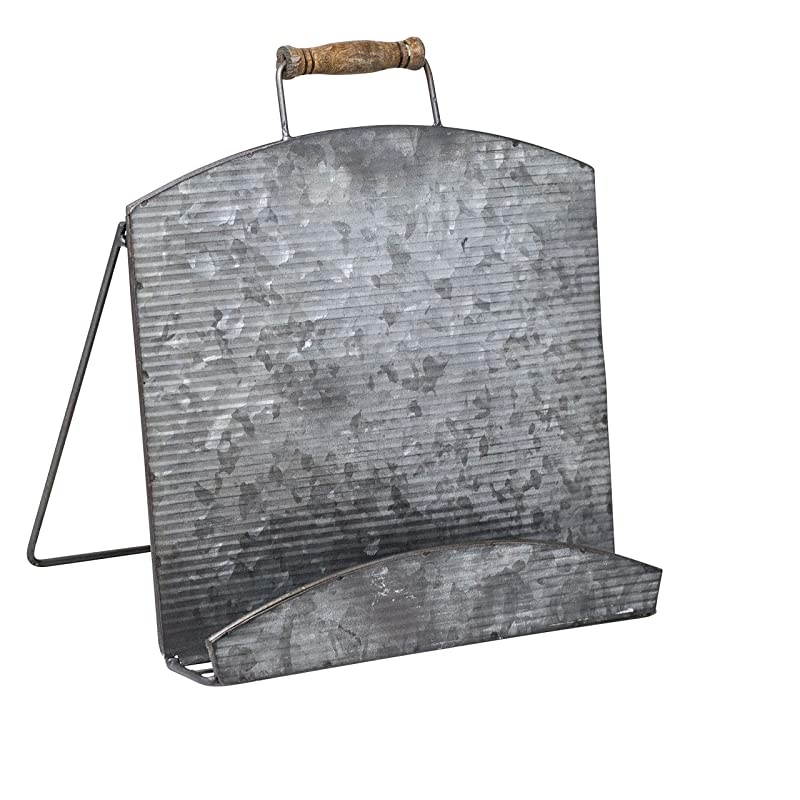 Urban Farmhouse Industrial Cookbook and Tablet Holder Galvenized Metal