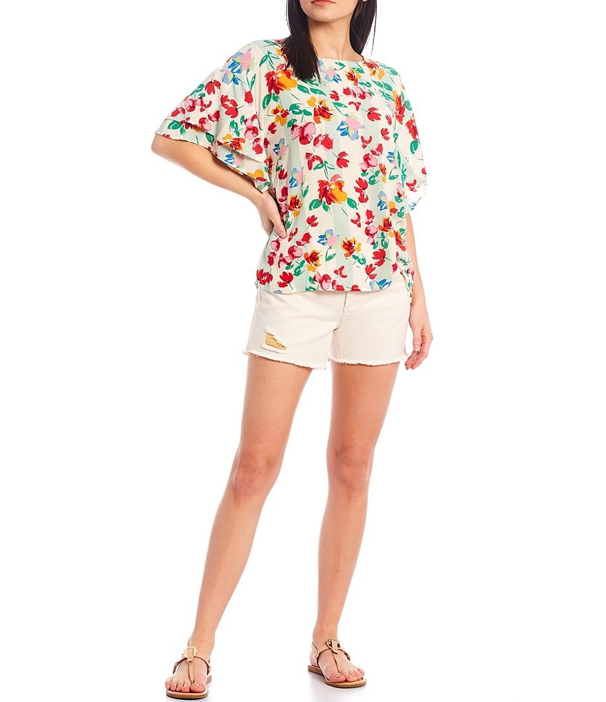 KUT from the Kloth Gidget Destruction Detail Frayed Hem Shorts