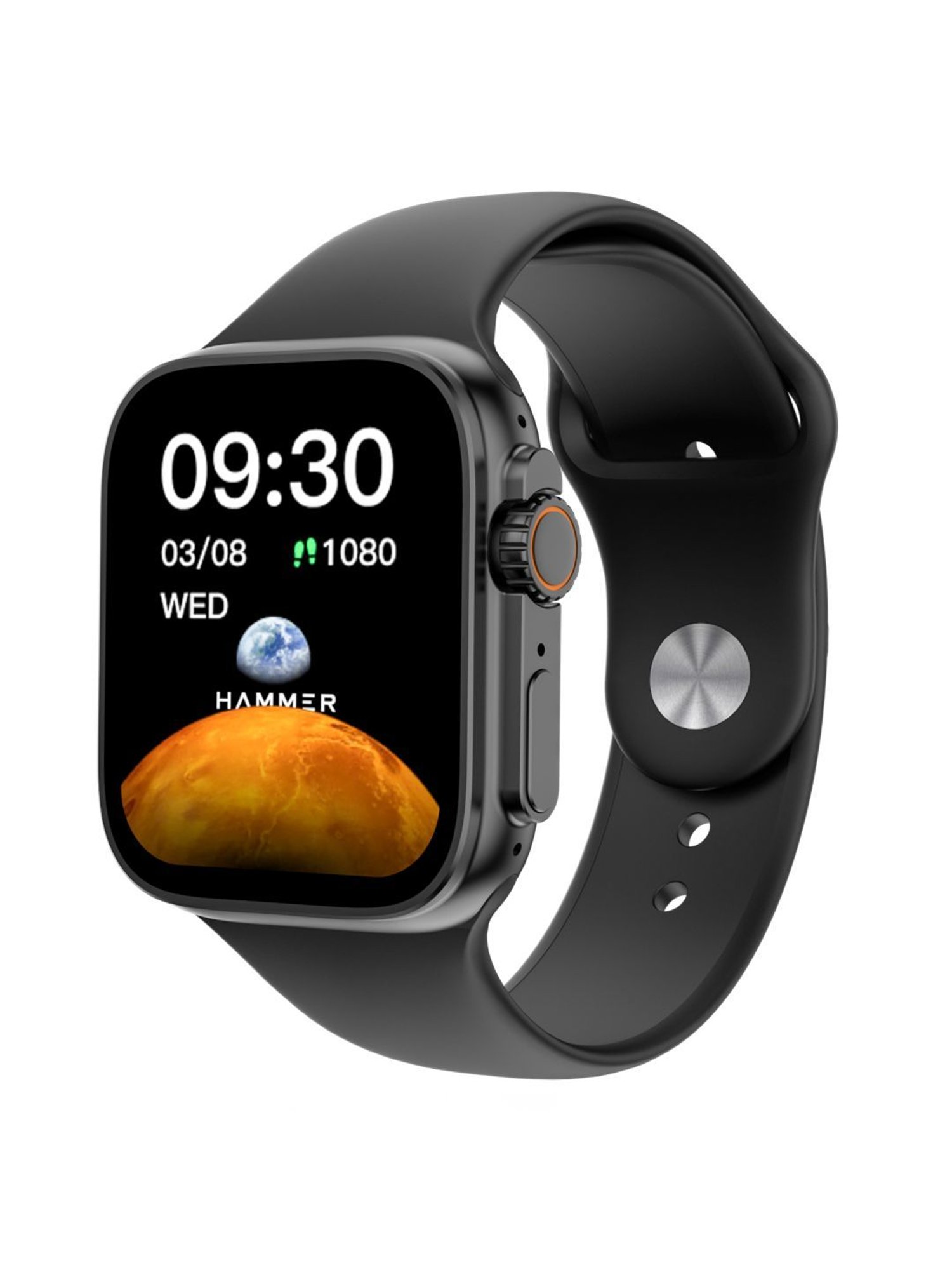 Hammer Pulse X 1.83 inch Rectangular Shape Bluetooth Calling Smartwatch (Black)