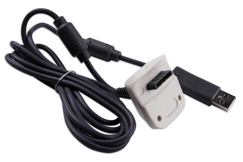 Hellfire Trading Xbox 360 Charger Cable for Wireless Controller Gamepad NEW
