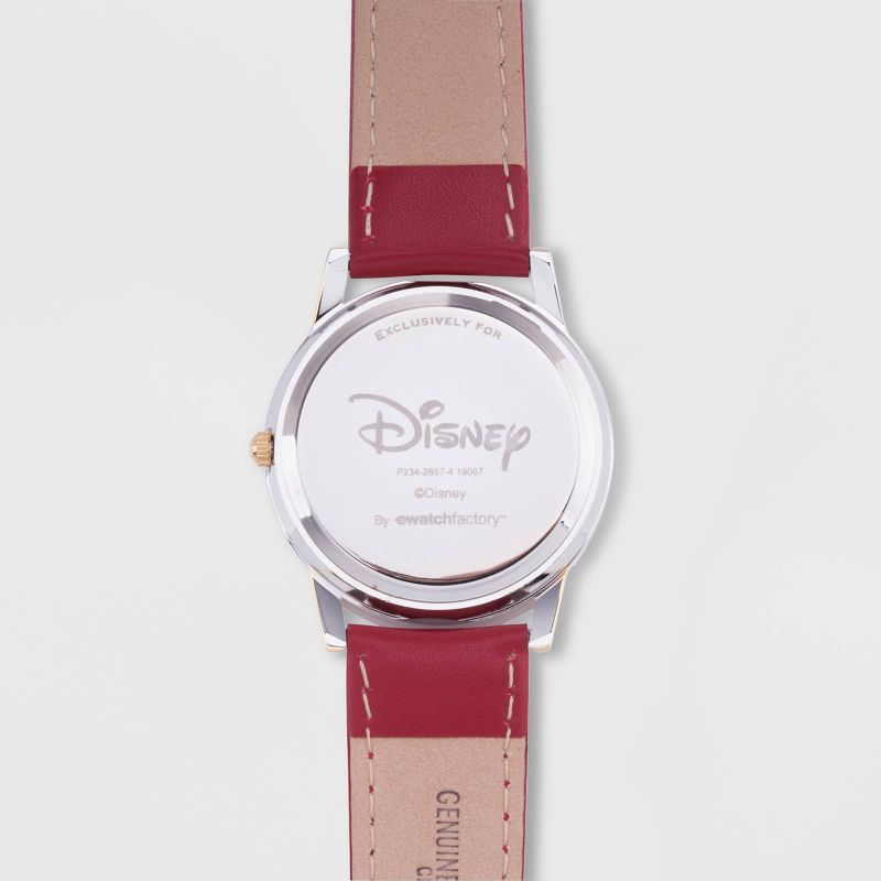 Women's Disney Minnie Mouse Two-Tone Cardiff Leather Strap Watch - Red