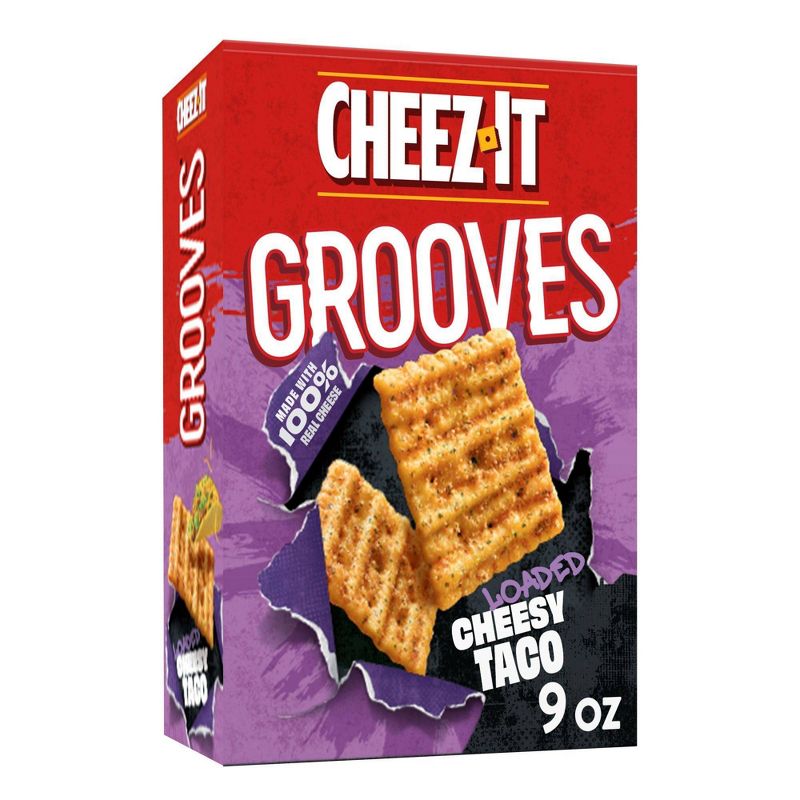 Cheez-It Grooves Loaded Cheesy Taco Crunchy Snack Crackers - 9oz