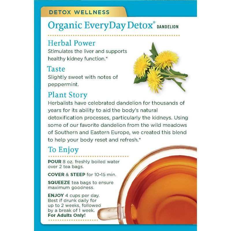 Traditional Medicinals EveryDay Detox Dandelion Organic Tea - 32ct