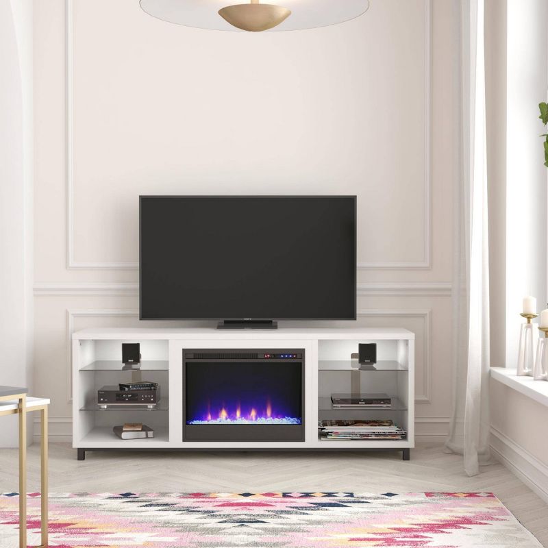 Up To 65" Westchester Fireplace Tv Stand For Tvs White - Cosmoliving By Cosmopolitan