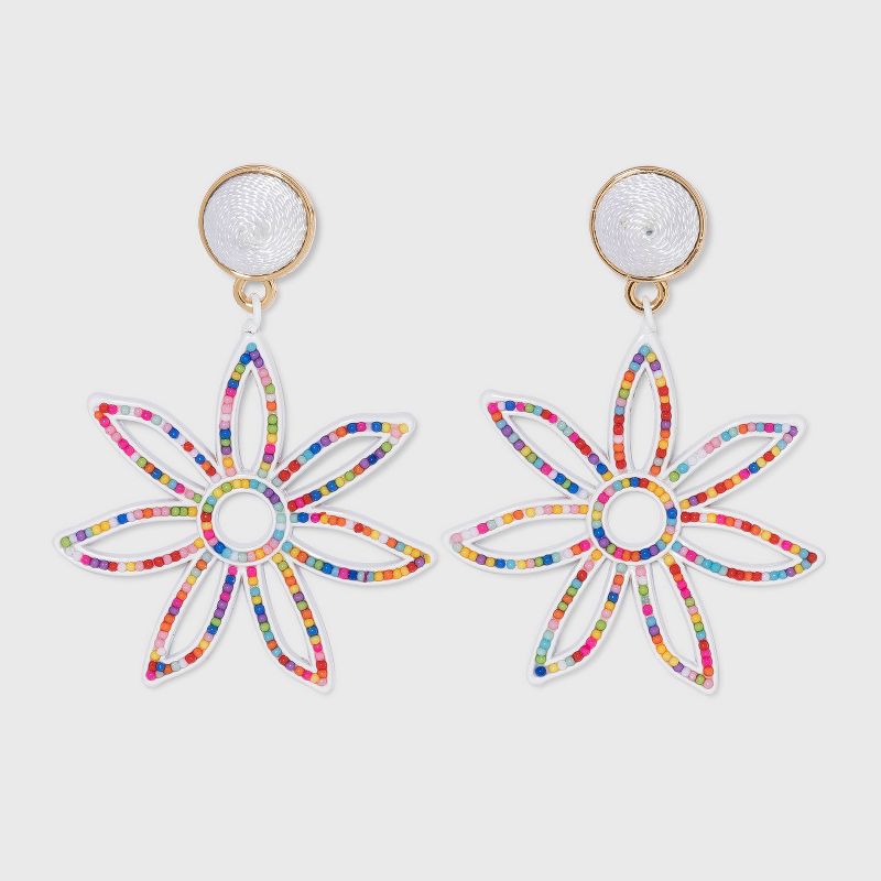 SUGARFIX by BaubleBar Colorful Flower Drop Earrings