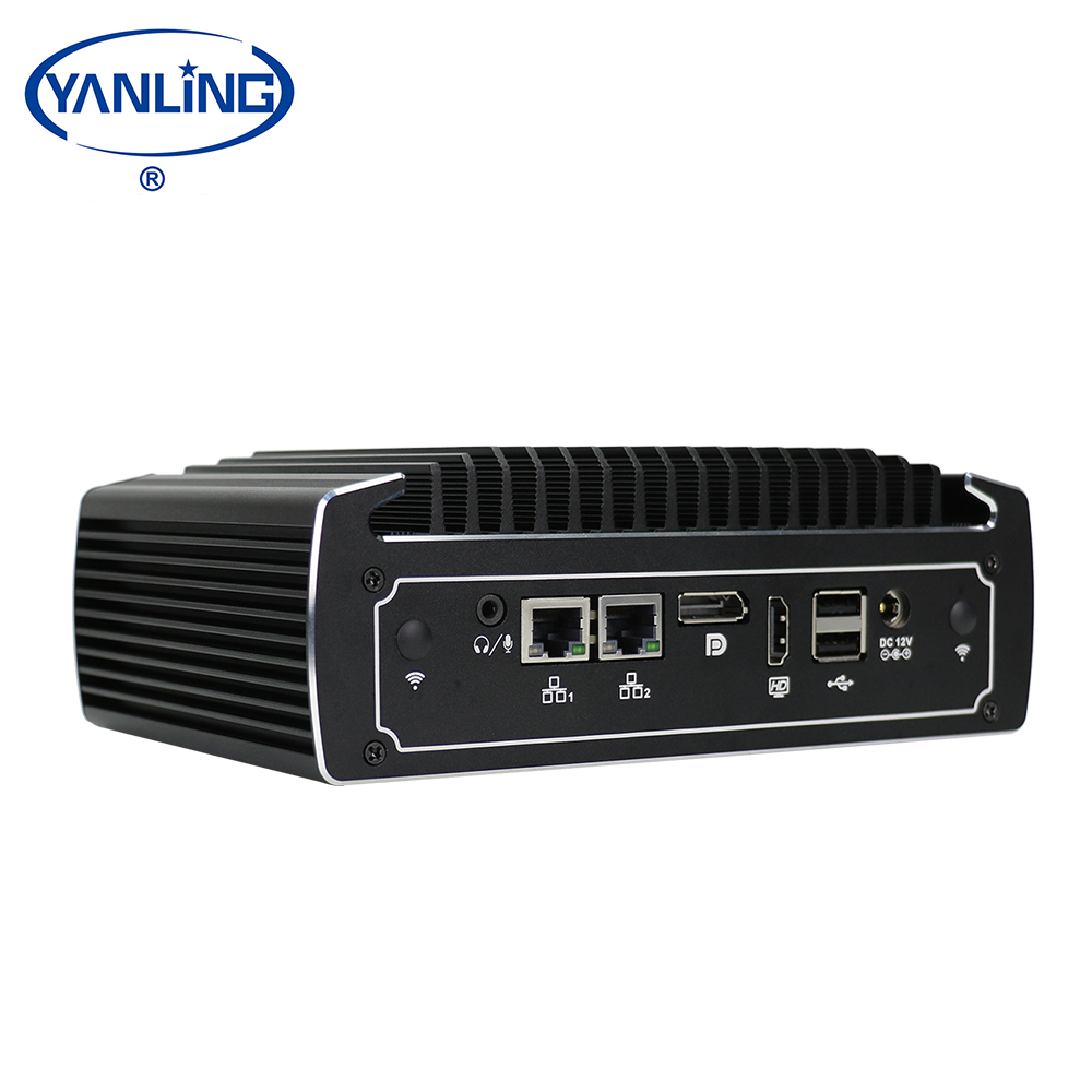 Fanless Mini Computer, Intel 8th Gen. i5-8250U CPU  Industrial Computer Mini Desktop PC,With DP HD Dual LAN2COM,4USB3.0,SIM Slot,Windows 10 Pro,4GB DDR4 RAM,32GB SSD