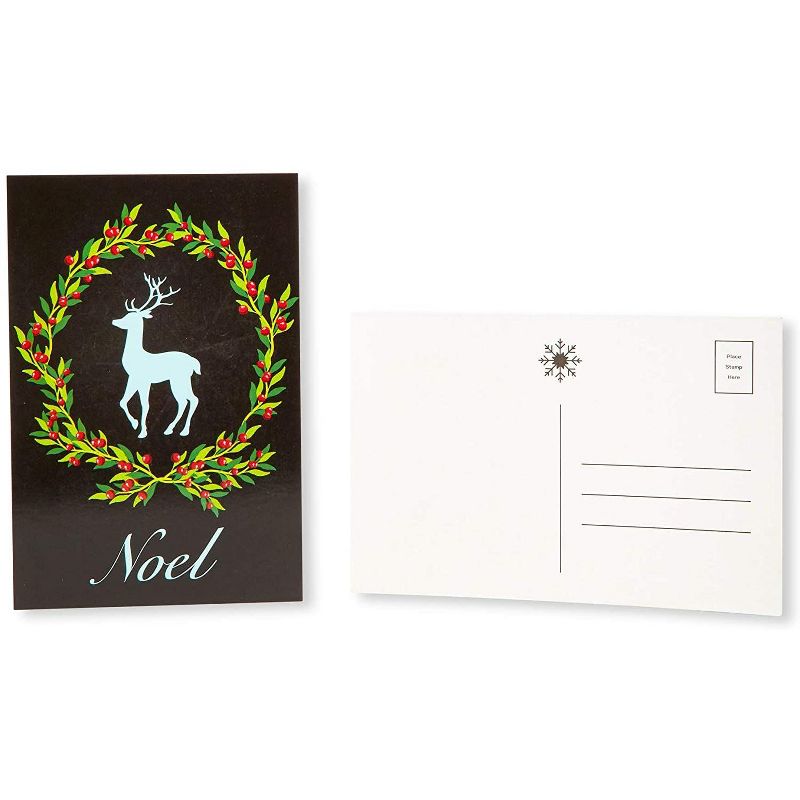 Sustainable Greetings 96-Pack Merry Christmas Holiday Postcards, 6 Holiday Designs (4 x 6 in)