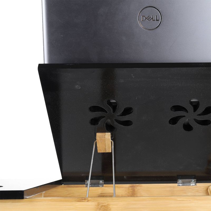 Coolpad Flip Top Adjustable Laptop Desk for Bed Tray Black - Mind Reader