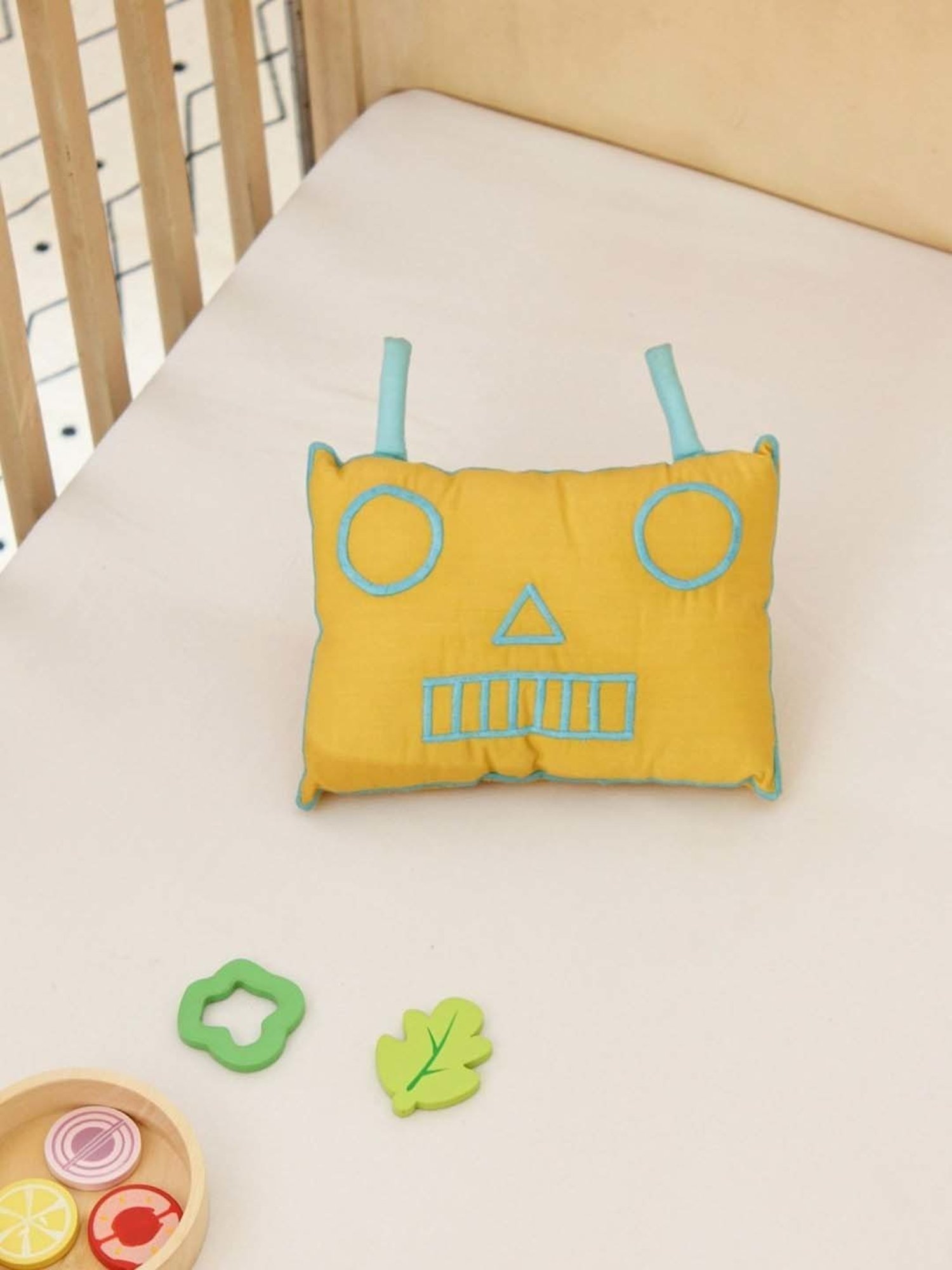 House This The Fighter Robots Woven Multicolor Cotton Cushion