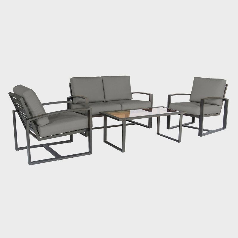 JASPER 4pc Seating Set - Gray - Leisure Made