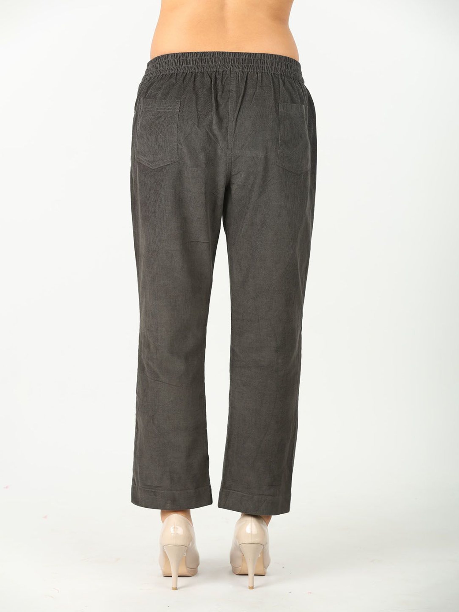 Mustard Dark Grey Regular Fit Pants