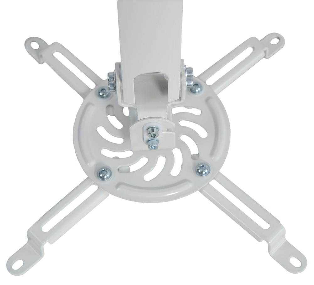 VIVO Universal Extending White Ceiling Projector Mount | Height Adjustable Projection (MOUNT-VP02W)