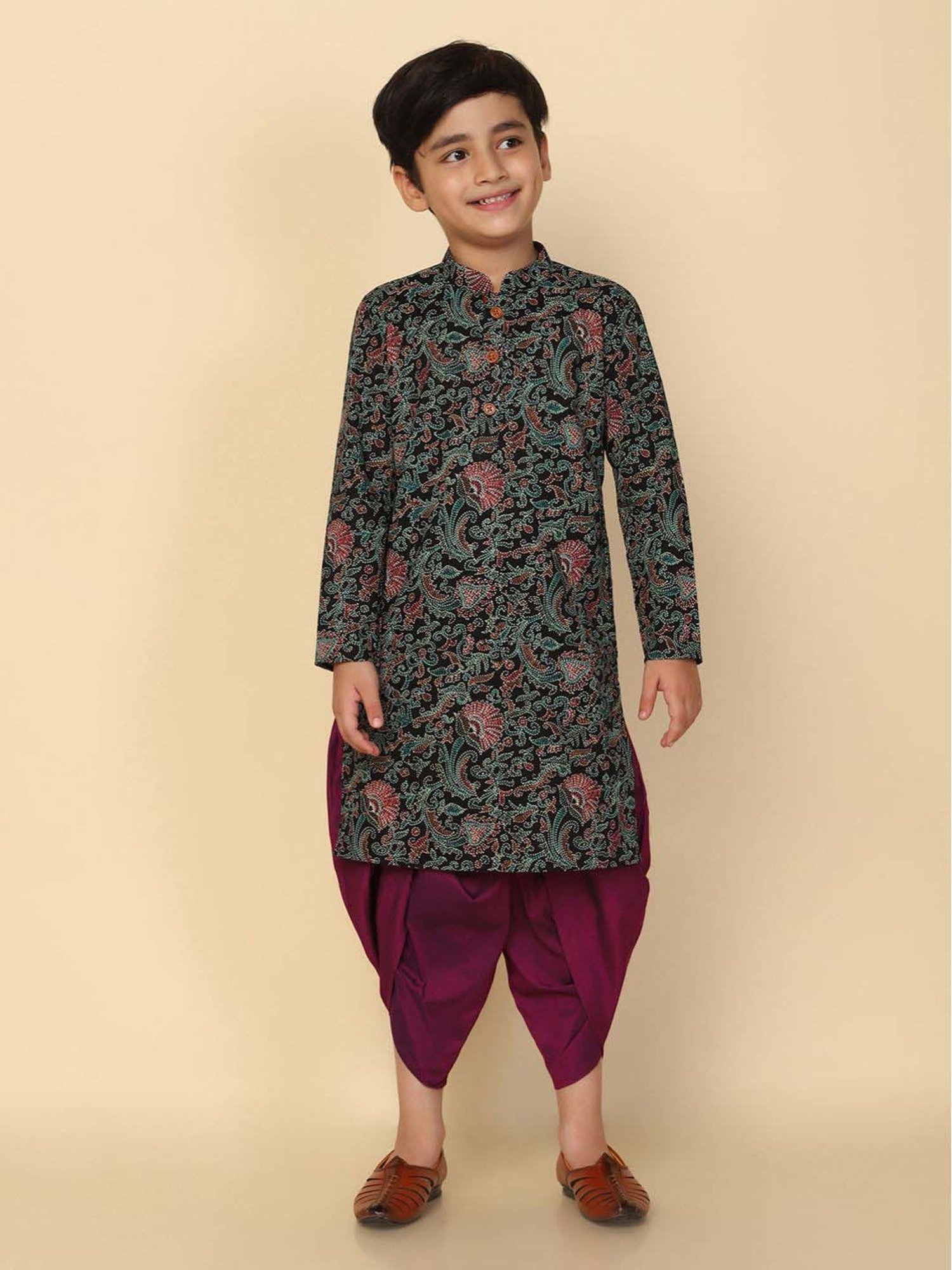 Juniors by Lifestyle Boys Beige Cotton Solid Woven Bottom