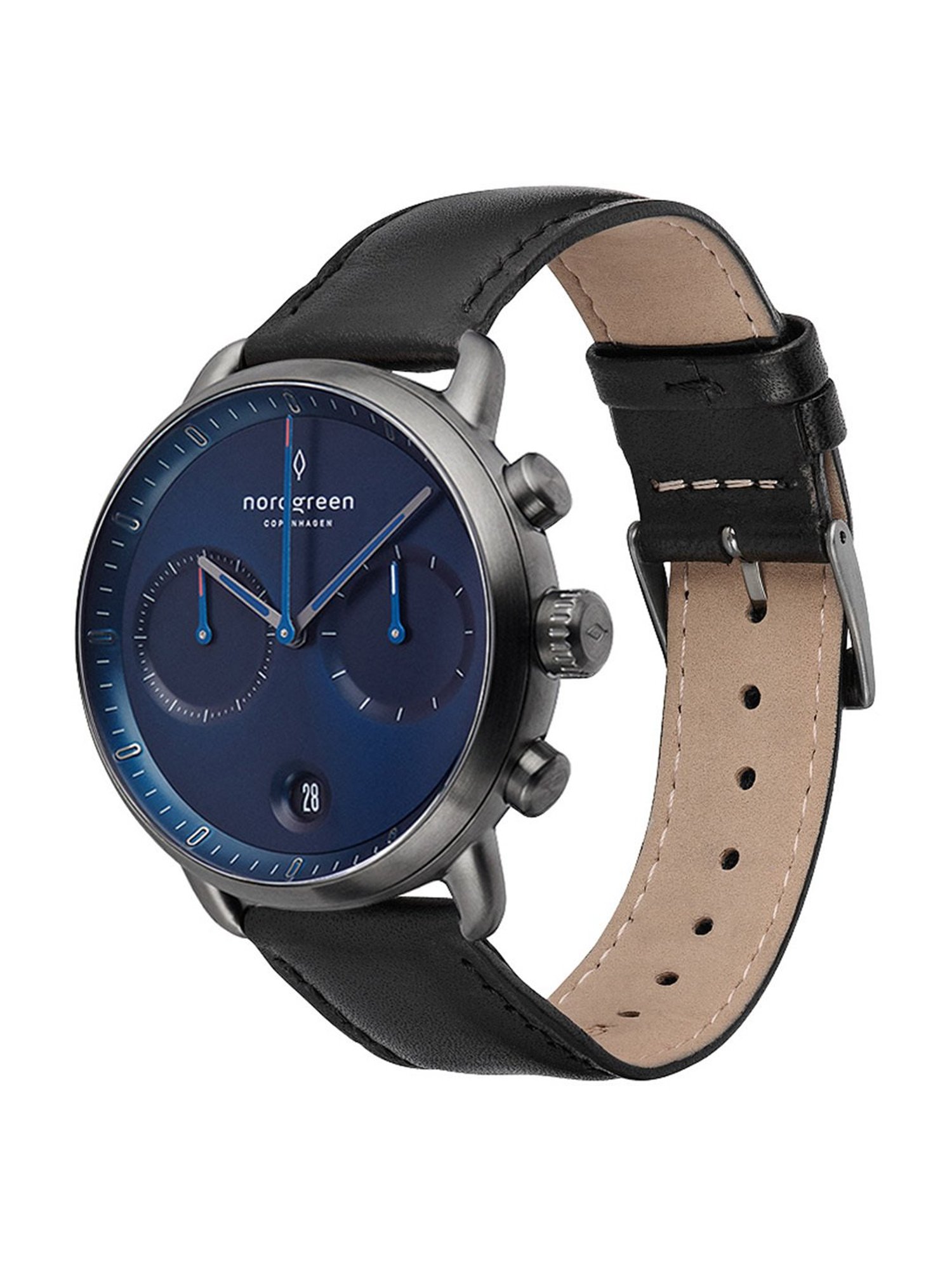 NORDGREEN PI42GMLEBLNA Pioneer Chronograph Watch For Men