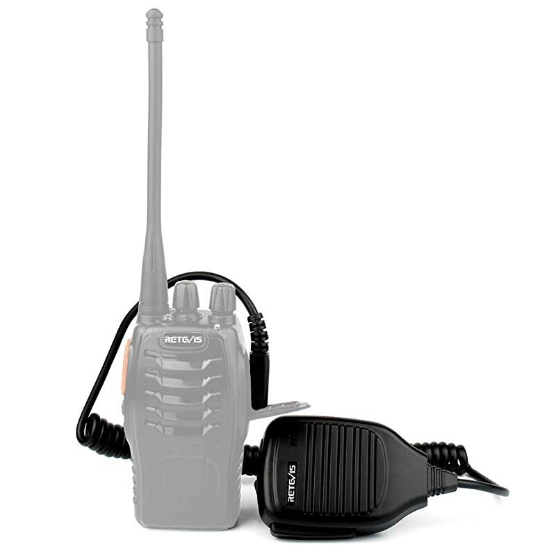 2 Pin Shoulder Mic Speaker 2 Way Radio Microphone for Baofeng BF888S UV5R Kenwood  H777 RT21 RT22 RT5R Walkie Talkie 5 Pack