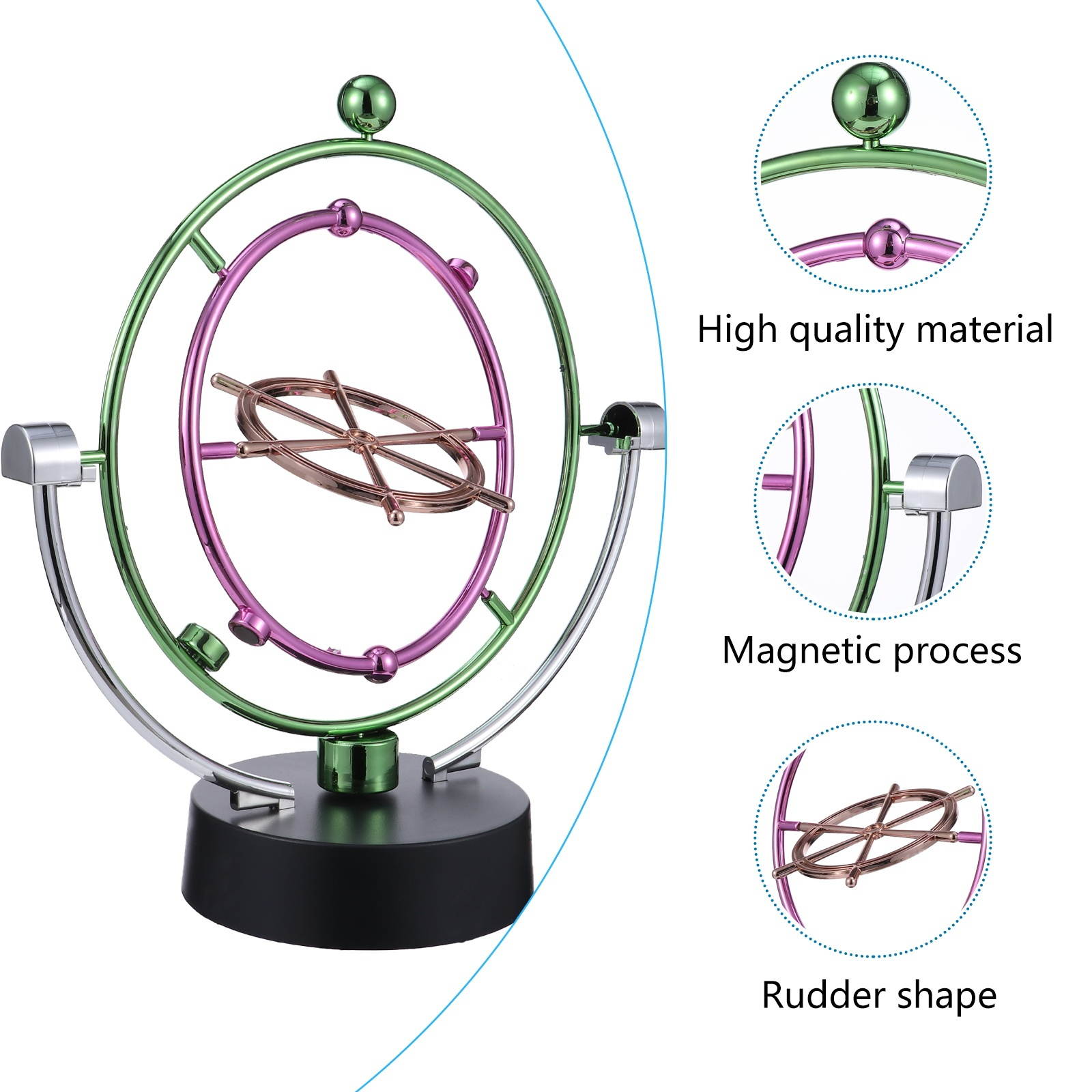1 Pc Perpetual Motion Instrument Magnetic Tellurian Art Craft Adornment