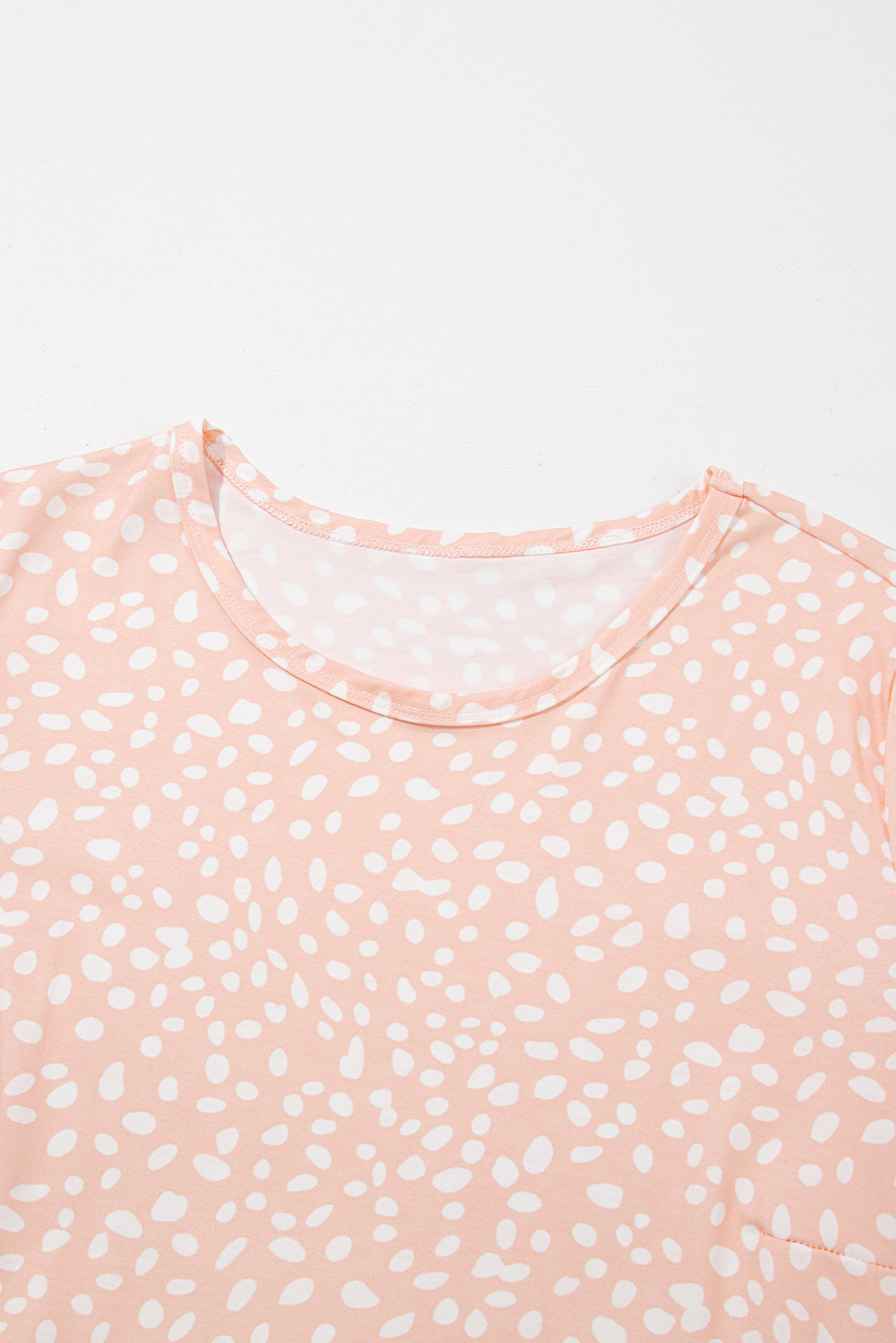 Pink Leopard Print High Waist Ruffle Sleeve Plus Size Dress