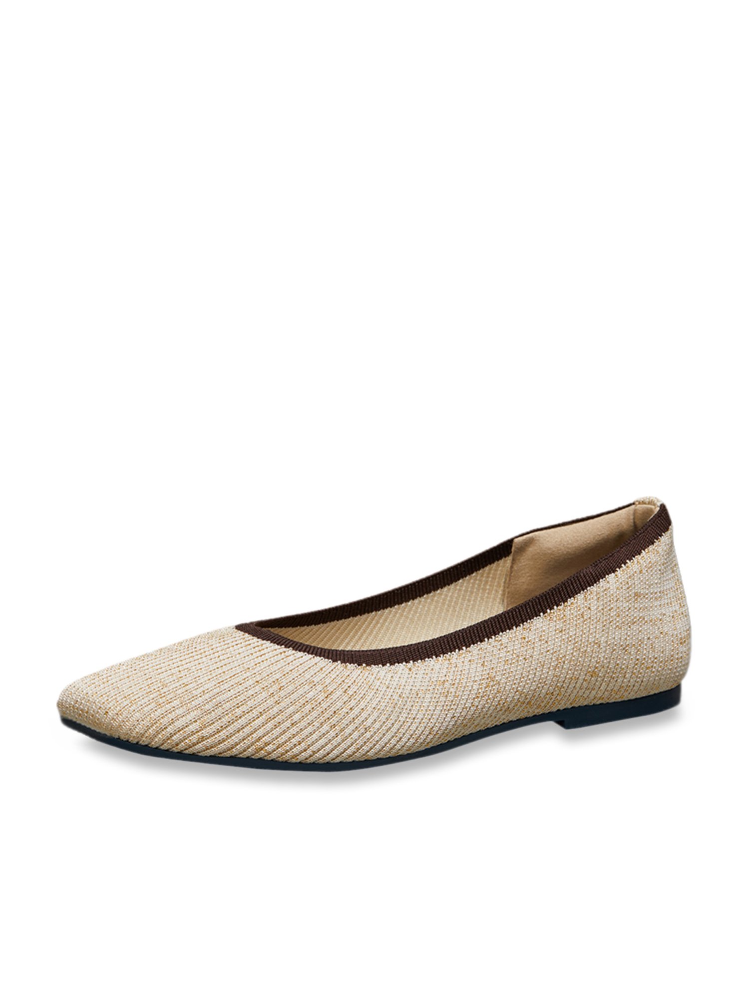 Neemans Women's Beige Flat Ballets