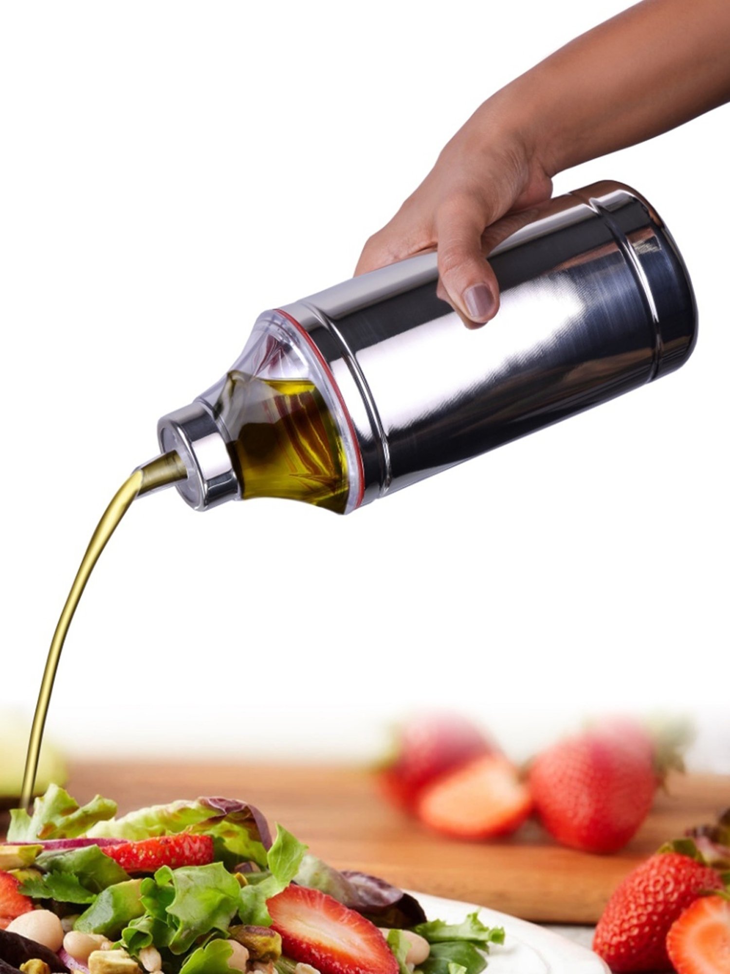 COLE & MASON White & Beige Ceramic Pourer - Set of 1