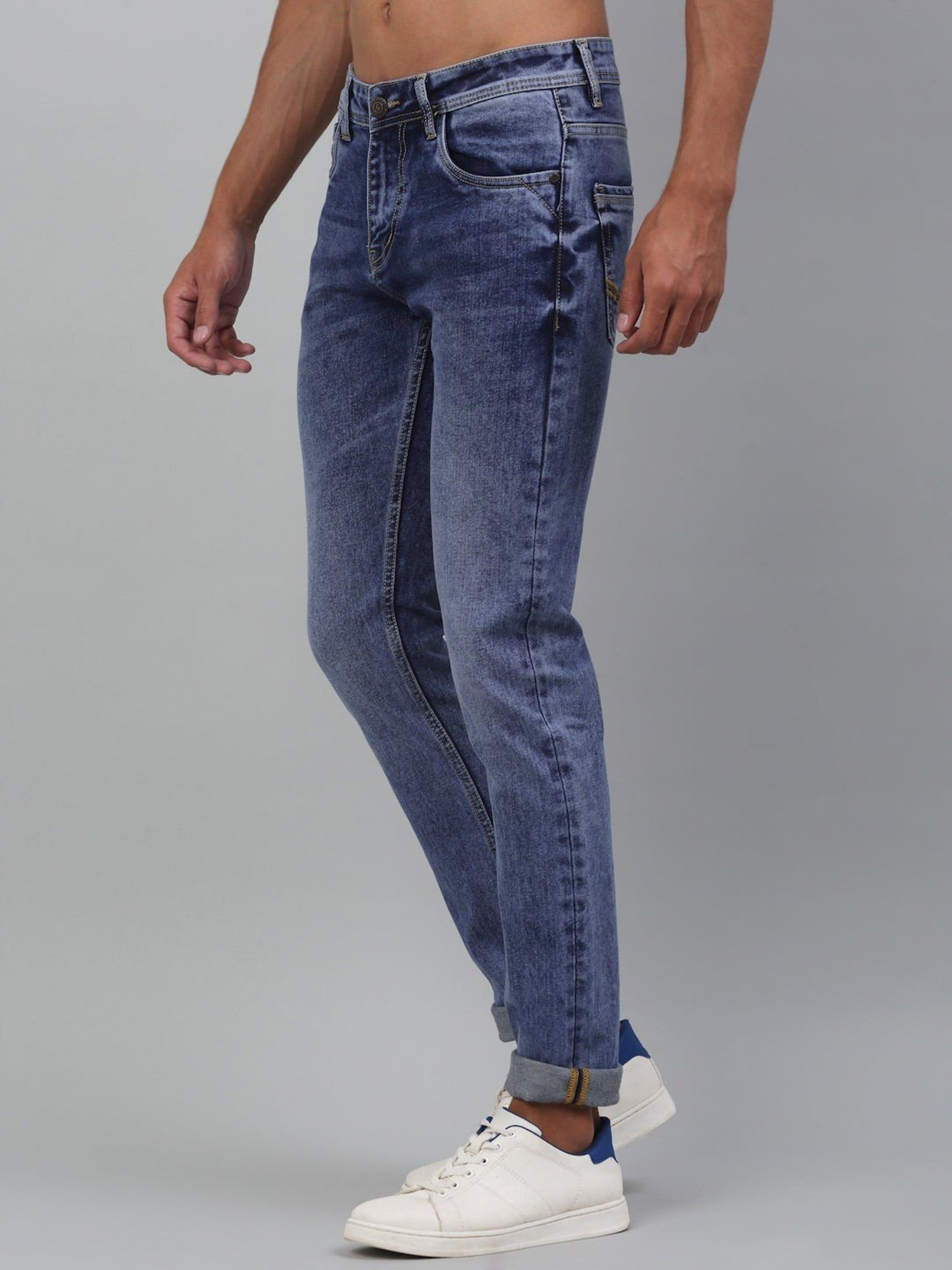 Louis Stitch Dark Navy Blue Slim Fit Jeans